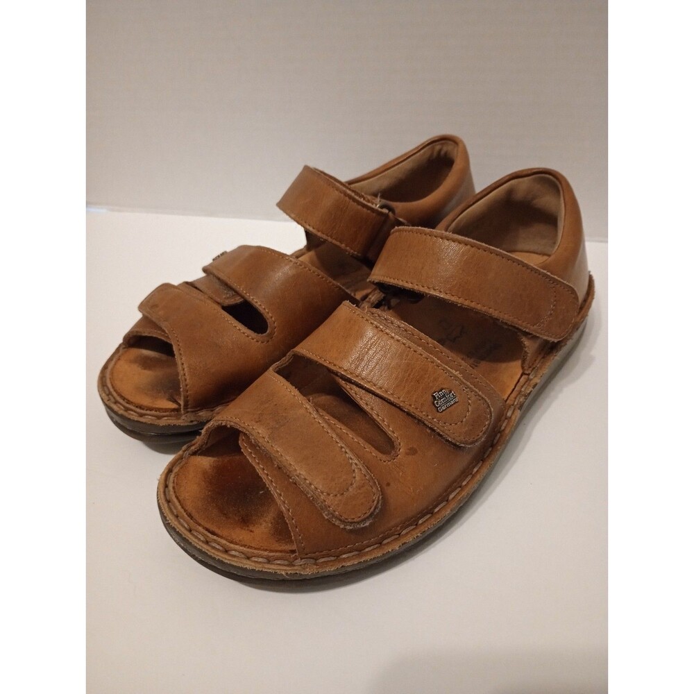 Finn Comfort Baltram Brown  Sandals Womens Sz 8 Leather Brown Strap Adjustable